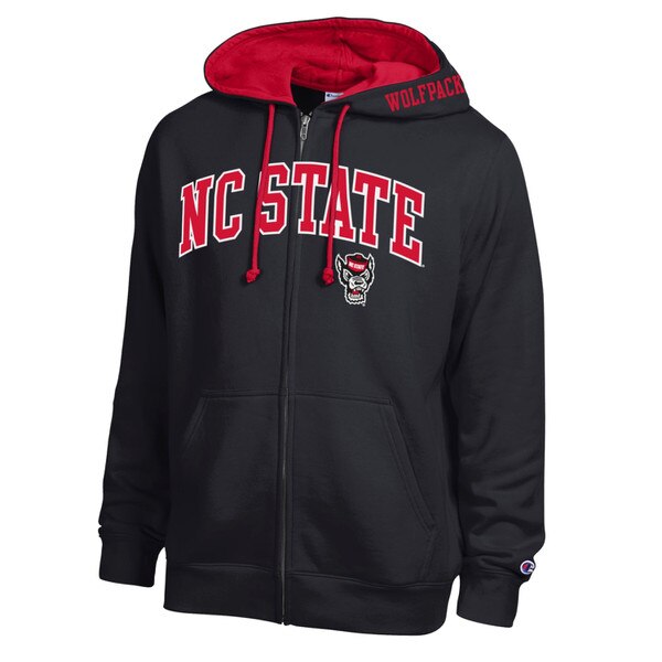 Black/Red Contrast Full Zip Hood -